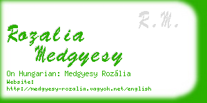 rozalia medgyesy business card