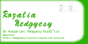 rozalia medgyesy business card